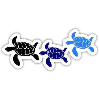 tortoises - Sticker size S (10 x 10 cm) - white matte - Front
