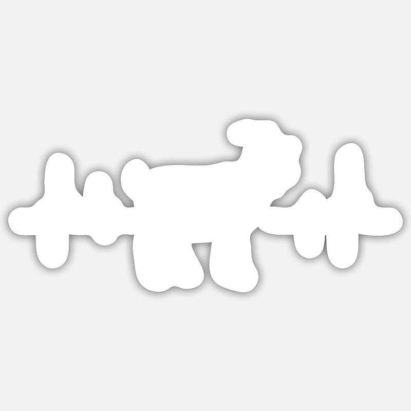 Chèvre - Sticker taille S (10 x 10 cm) - blanc mat
