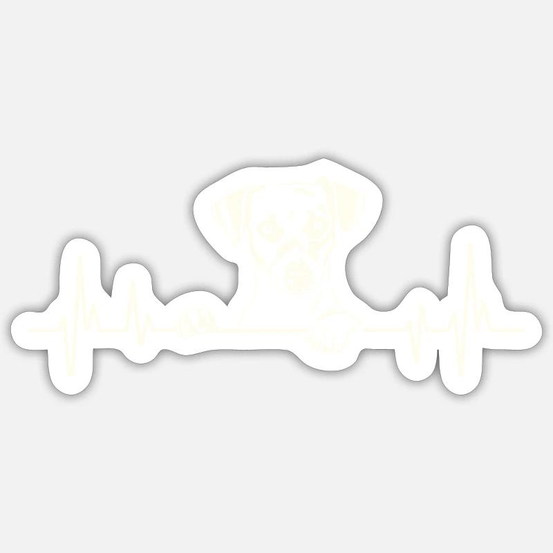 Jack Russell Terrier - Sticker taille S (10 x 10 cm) - blanc mat