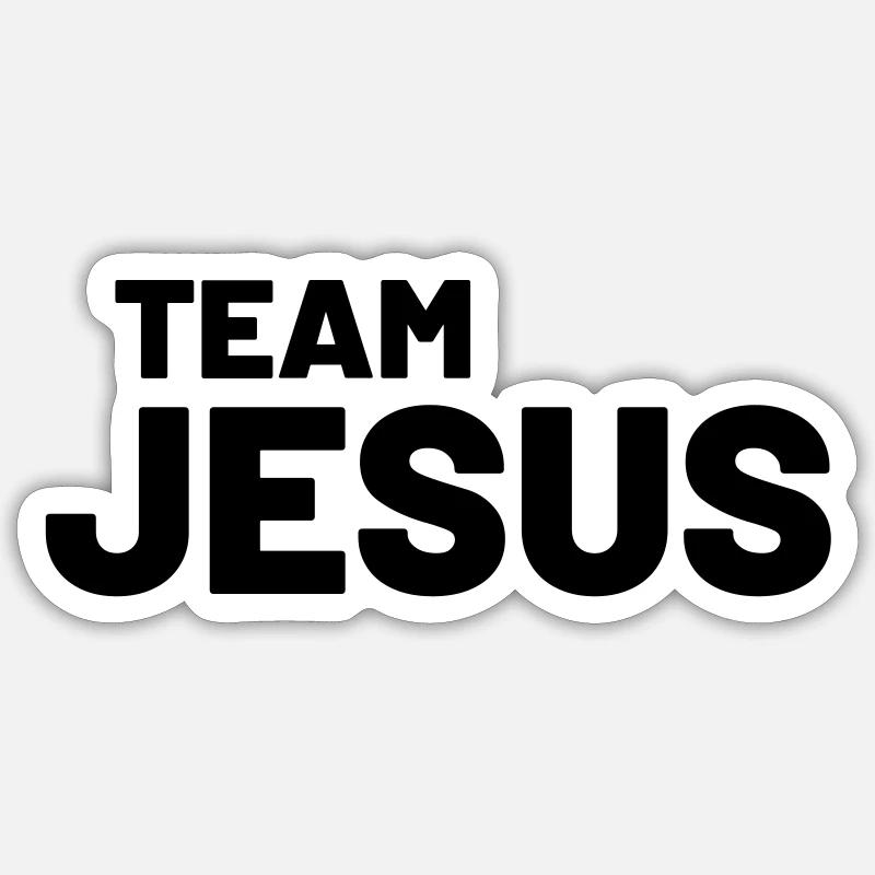 Team Jesus - Sticker size S (10 x 10 cm) - white matte