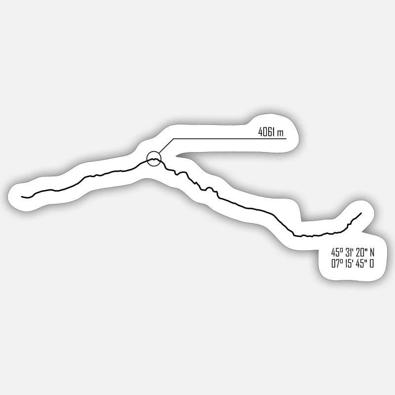 Gran Paradiso - Sticker size S (10 x 10 cm) - white matte
