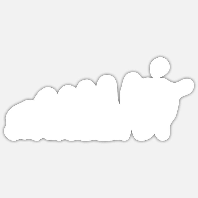 Volley-ball Jeux Evolution Silhouettes - Sticker taille S (10 x 10 cm) - blanc mat