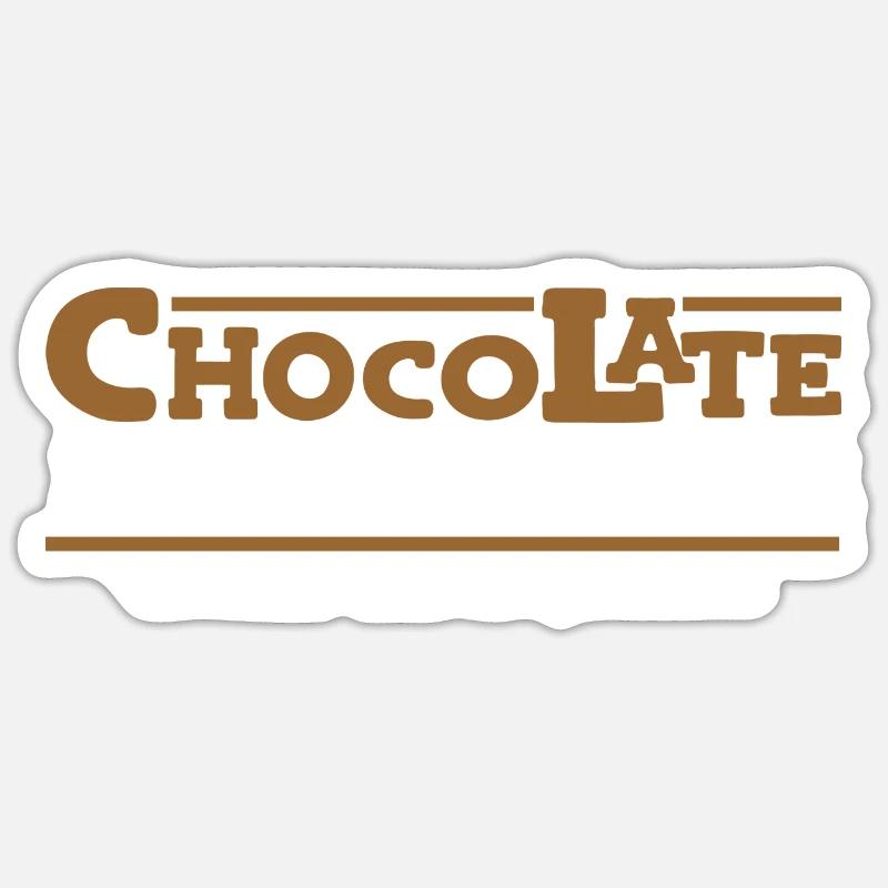 Le chocolat est la réponse Sticker taille S (10 x 10 cm)
