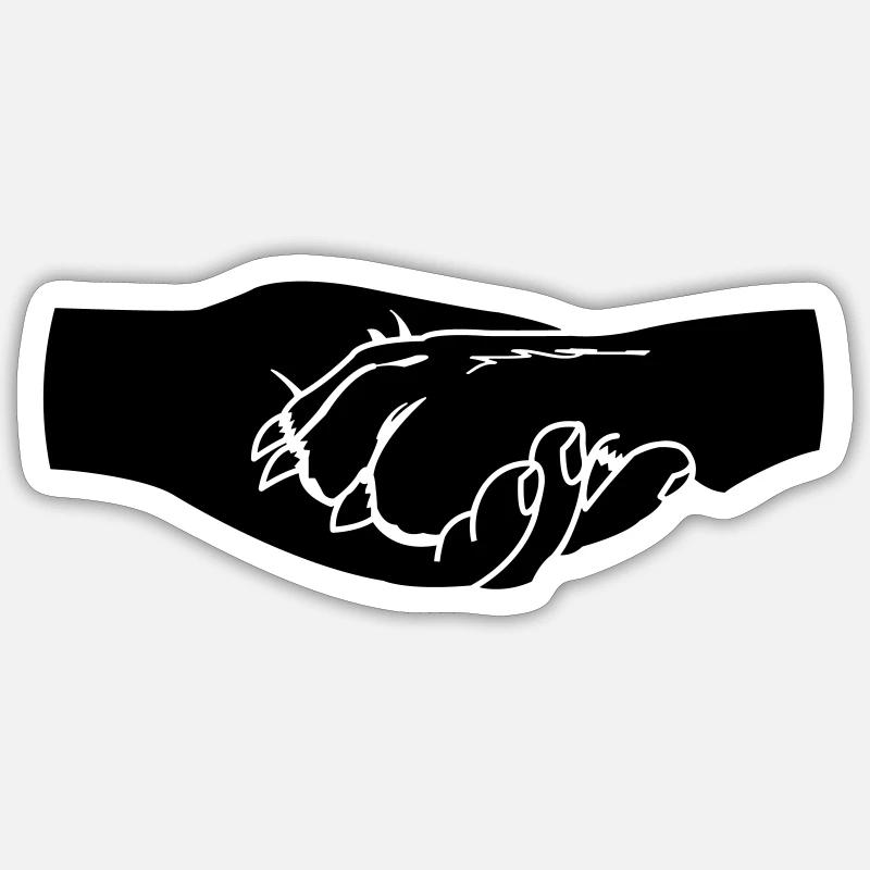 Main patte Sticker taille S (10 x 10 cm)