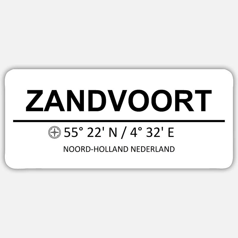 Zandvoort Coordinates - Zandvoort coordinates - Sticker size S (10 x 10 cm) - white matte