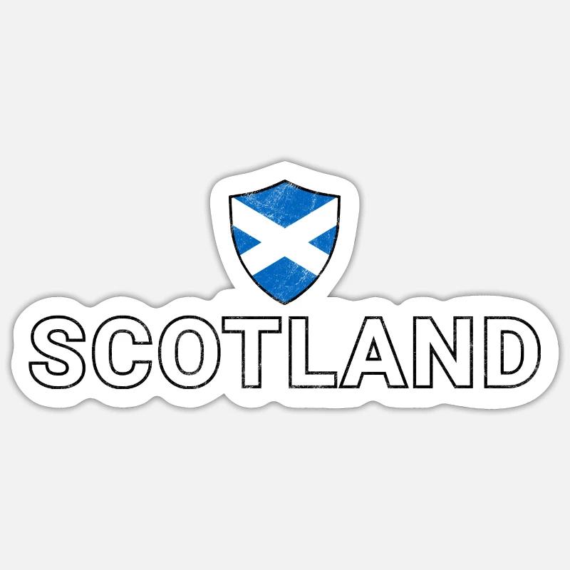 Ecosse - Sticker taille S (10 x 10 cm) - blanc mat