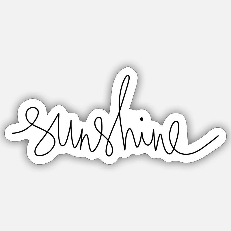 sunshine - Sticker Größe S (10 x 10 cm) - Mattweiß