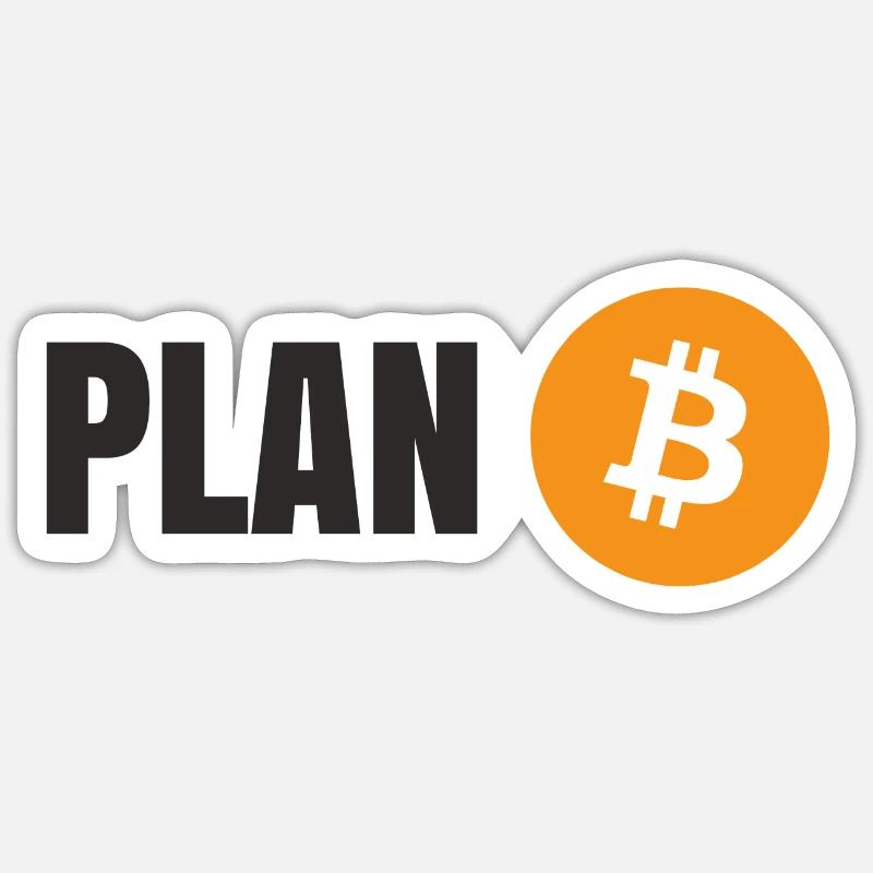 Bitcoin - Plan B Sticker size S (10 x 10 cm)