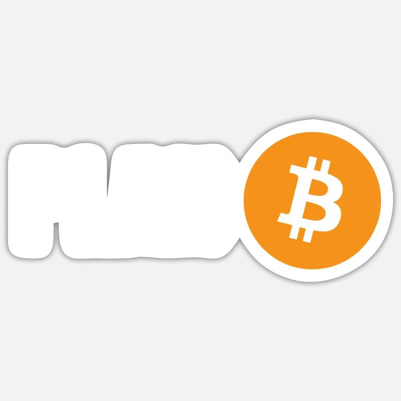 Bitcoin - Plan B - Sticker size S (10 x 10 cm) - white matte