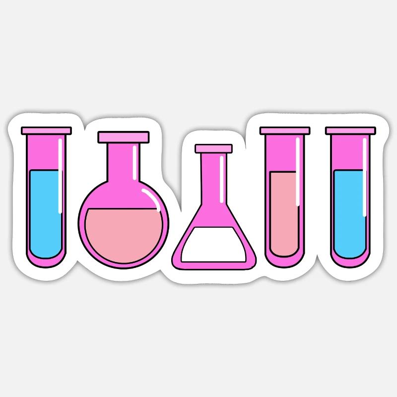 Trans Pride Test Tubes Sticker size S (10 x 10 cm)