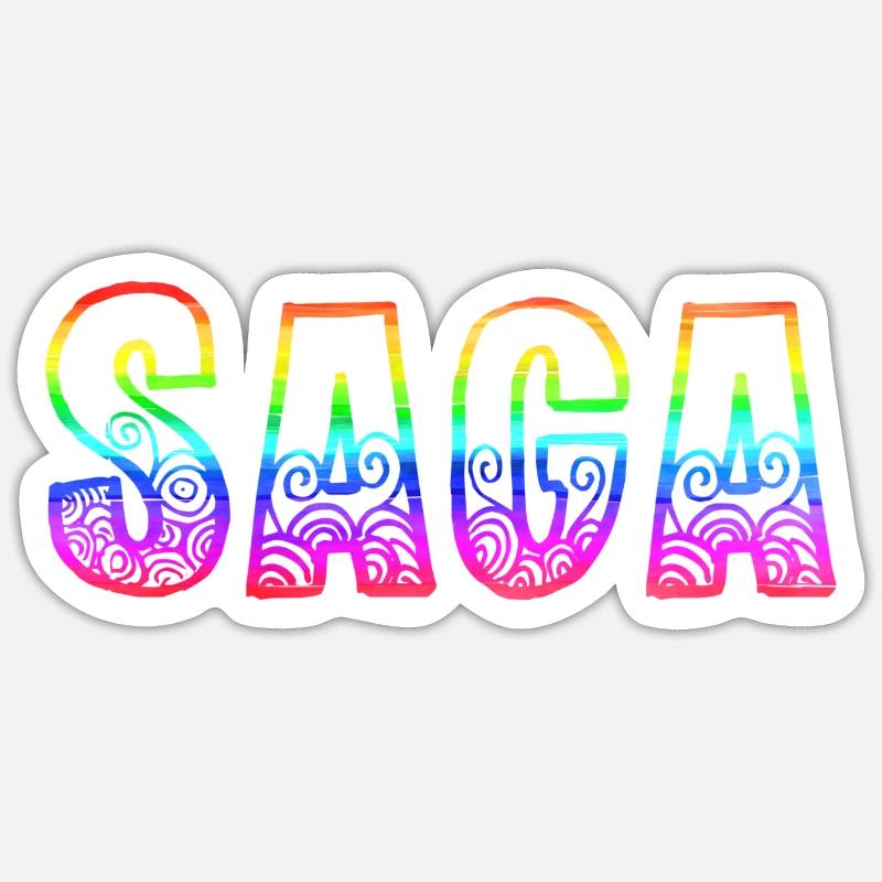 saga rs regenbogen Sticker Größe S (10 x 10 cm)