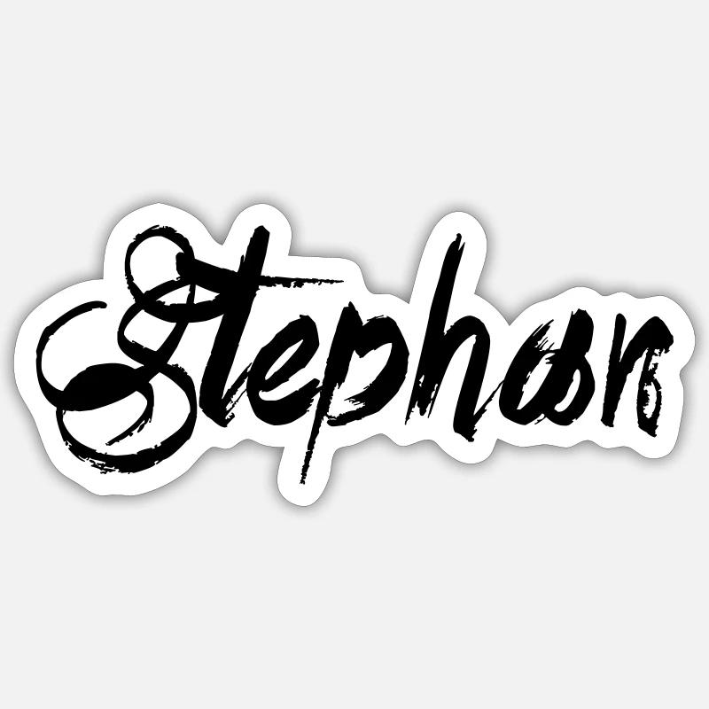 Stephan - Sticker size S (10 x 10 cm) - white matte