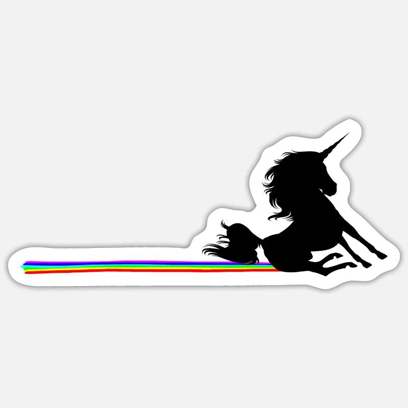 Einhorn Regenbogen Kacke Sticker Größe S (10 x 10 cm)