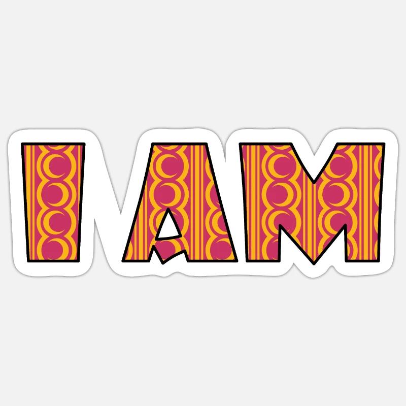 I am - I am - Sticker size S (10 x 10 cm) - white matte