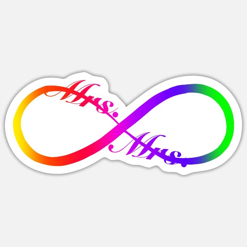 Chemise Infinity de la Saint-Valentin - Sticker taille S (10 x 10 cm) - blanc mat