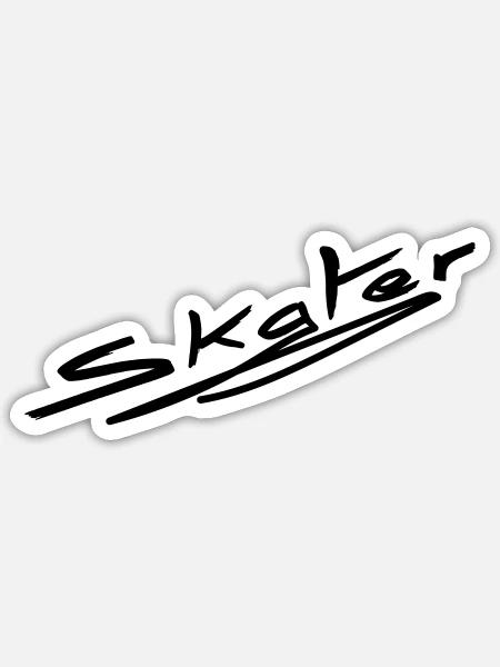 skater - sk8 - Sticker Größe S (10 x 10 cm) - Mattweiß