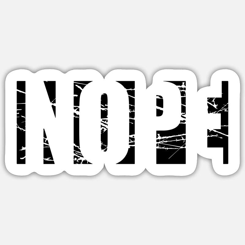 Scratch Nope Logo Sticker taille S (10 x 10 cm)