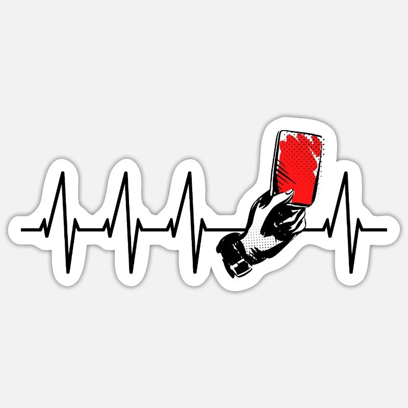 red card - Sticker size S (10 x 10 cm) - white matte