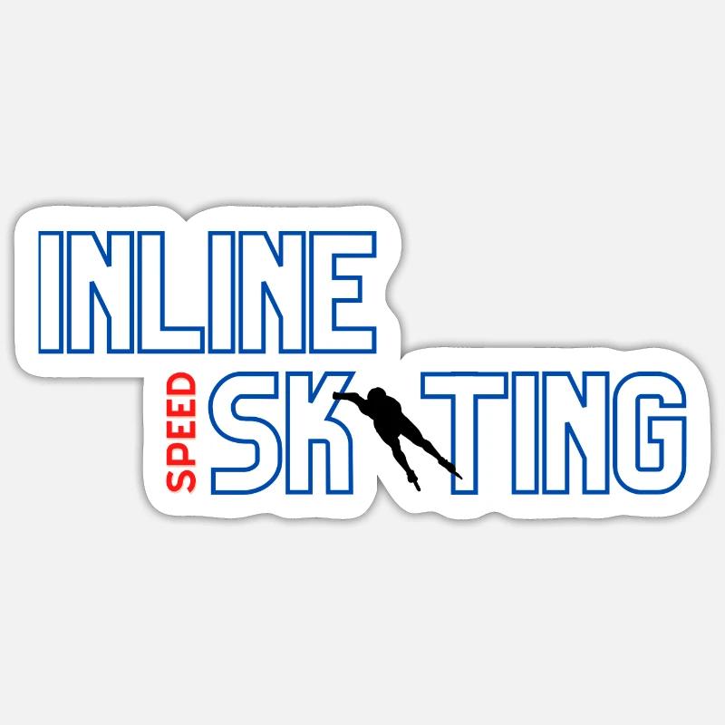 inline speed skating Sticker size S (10 x 10 cm)
