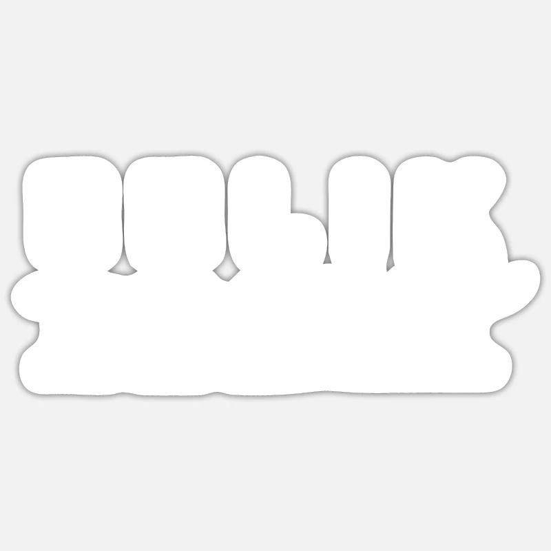 FELIX Cooler Dino Name Dinosaurier - Sticker Größe S (10 x 10 cm) - Mattweiß