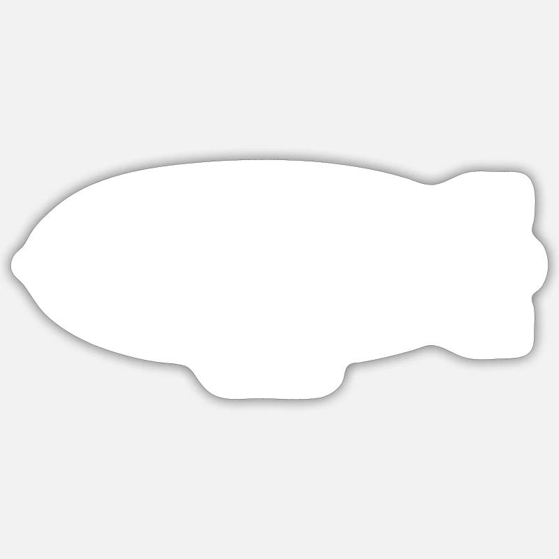 Zeppelin Icon Symbol - Sticker Größe S (10 x 10 cm) - Mattweiß