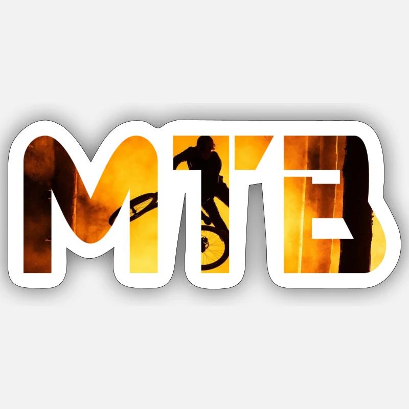 MTB - Sticker Größe S (10 x 10 cm) - Mattweiß