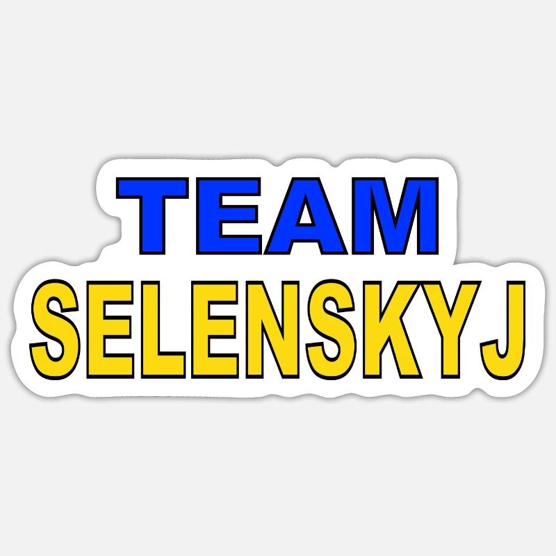 TEAM SELENSKYJ - Sticker Größe S (10 x 10 cm) - Mattweiß
