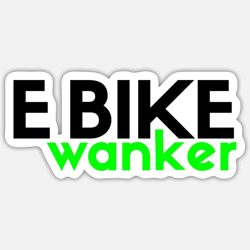 EBike Wanker Merch - Sticker size S (10 x 10 cm) - white matte