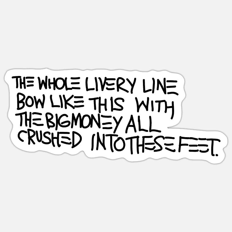 Basquiat - Sticker størrelse S (10 x 10 cm) - mat hvid