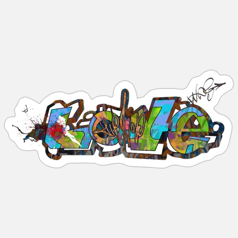 Graffiti Spray - Sticker size S (10 x 10 cm) - white matte