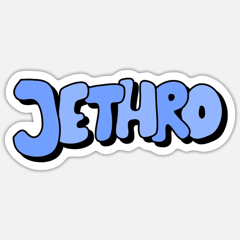 Jethro - Sticker Größe S (10 x 10 cm) - Mattweiß