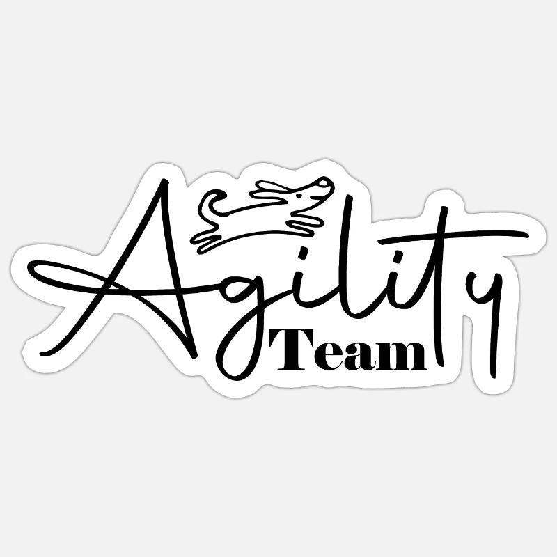 Agility - Sticker Größe S (10 x 10 cm) - Mattweiß
