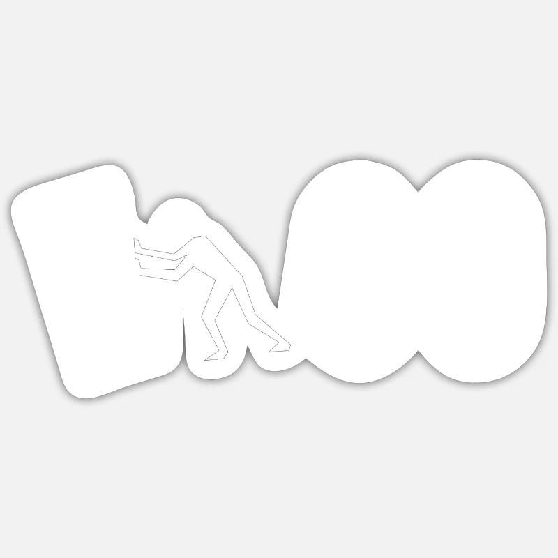 go - Sticker taille S (10 x 10 cm) - blanc mat