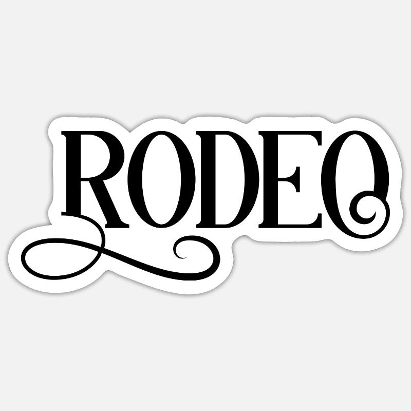 Rodéo - Sticker taille S (10 x 10 cm) - blanc mat