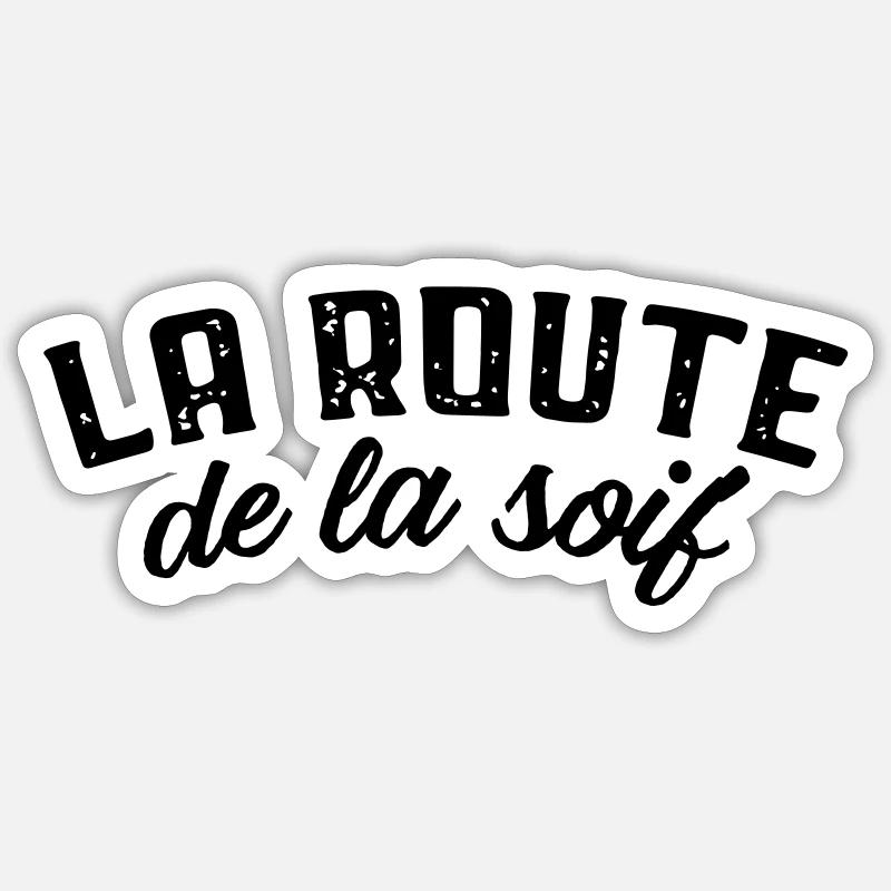 Route de la soif alcool Sticker taille S (10 x 10 cm)