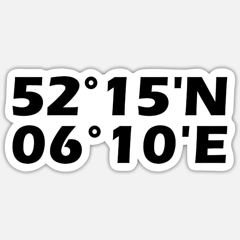 Deventer Coordinates Sticker size S (10 x 10 cm)