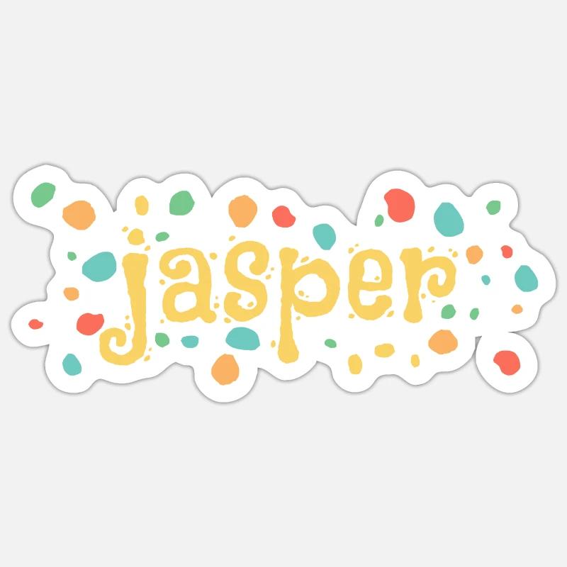 jasper - Sticker Größe S (10 x 10 cm) - Mattweiß