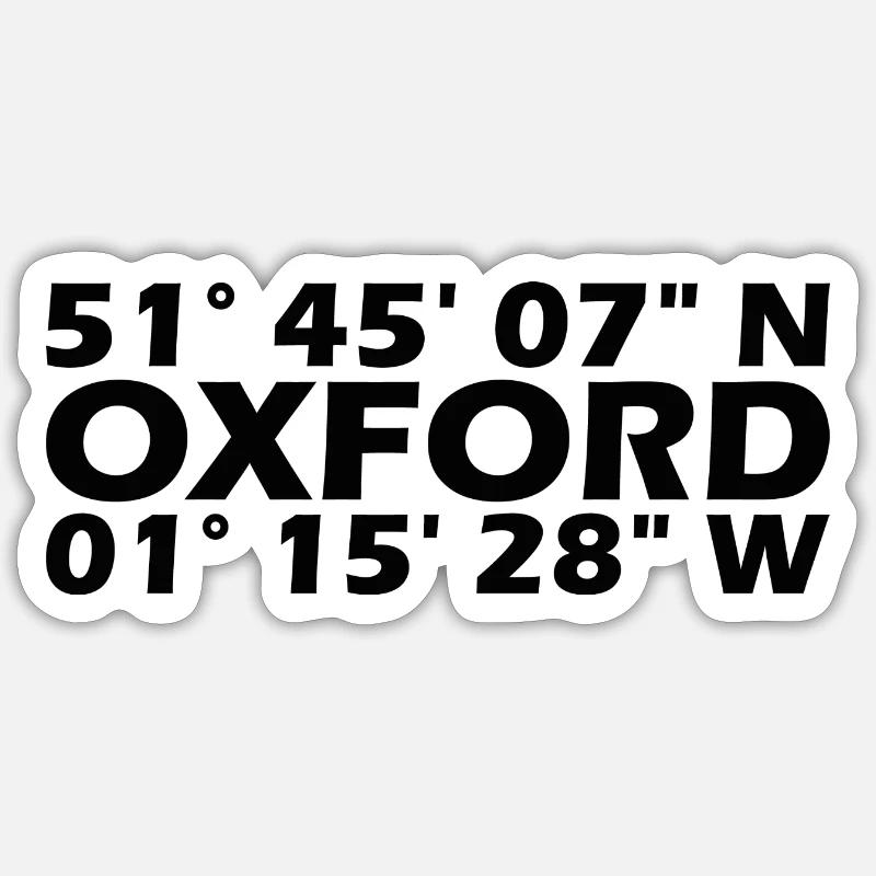 Oxford Coordinates Sticker size S (10 x 10 cm)