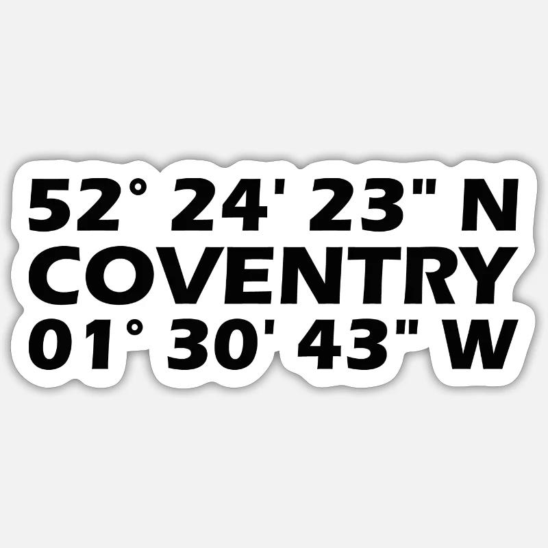 Coventry coordinates Sticker size S (10 x 10 cm)