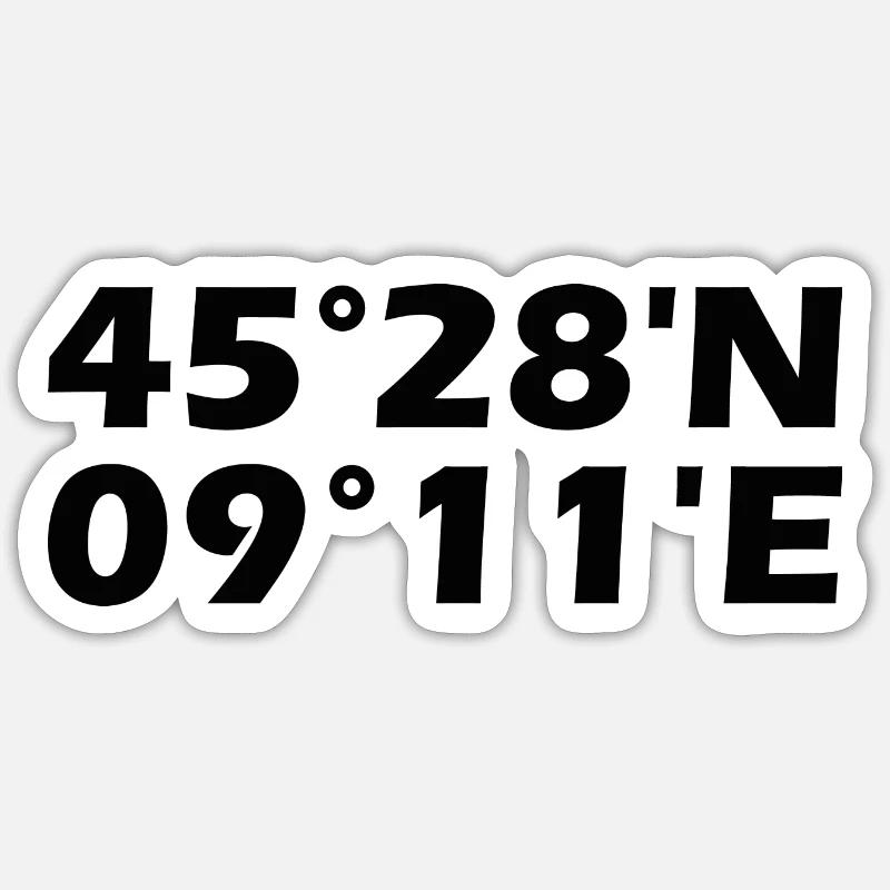 Milan Coordinates Sticker size S (10 x 10 cm)