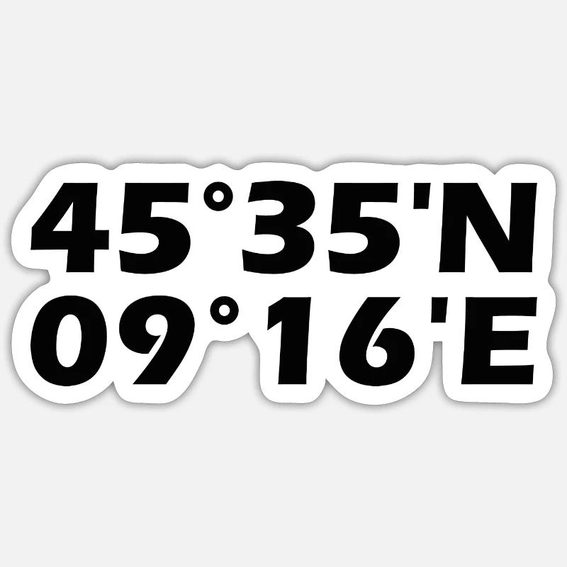 Monza Coordinates Sticker size S (10 x 10 cm)