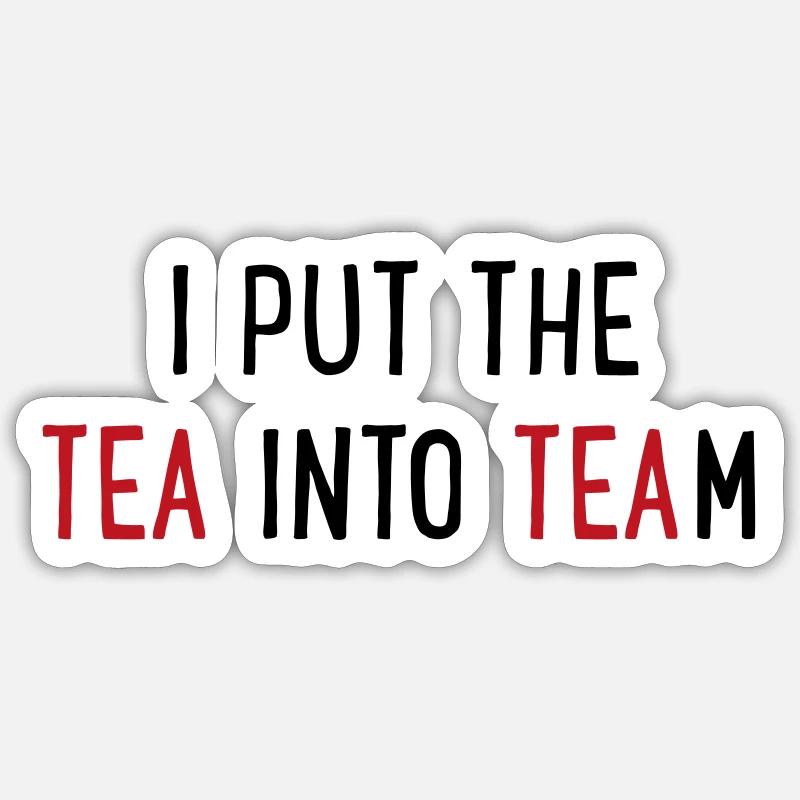 Team Tee - Sticker Größe S (10 x 10 cm) - Mattweiß