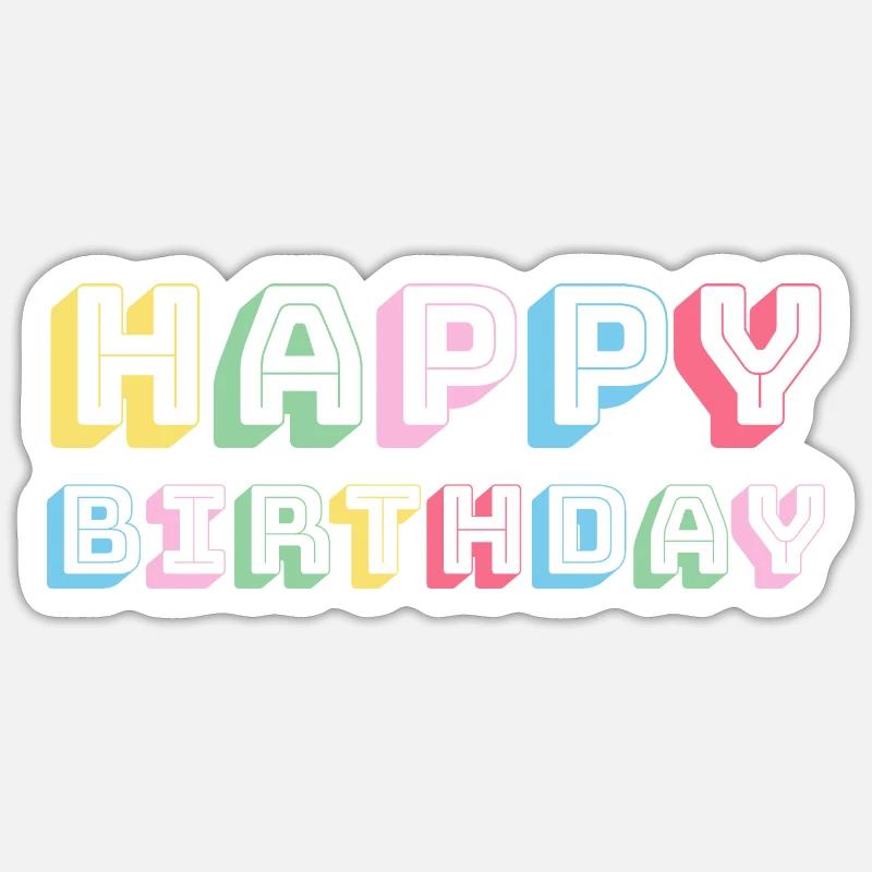 Glückwunsch Geburtstagsgruß Geschenkidee Sticker Größe S (10 x 10 cm)