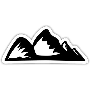 Mountains Mountain Mountains 12 - Sticker size S (10 x 10 cm) - white matte - Front