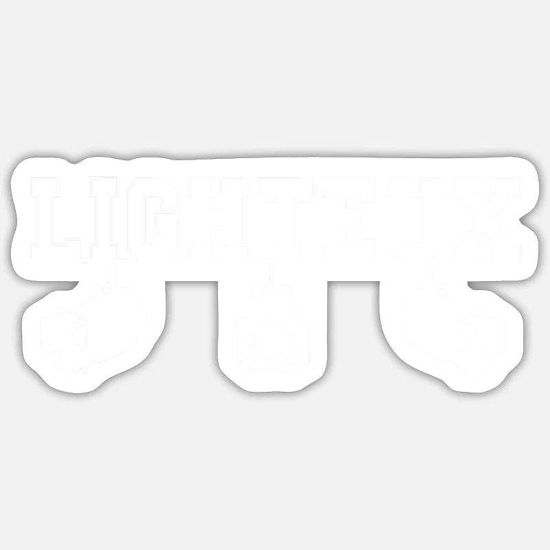 lighteux - Sticker taille S (10 x 10 cm) - blanc mat