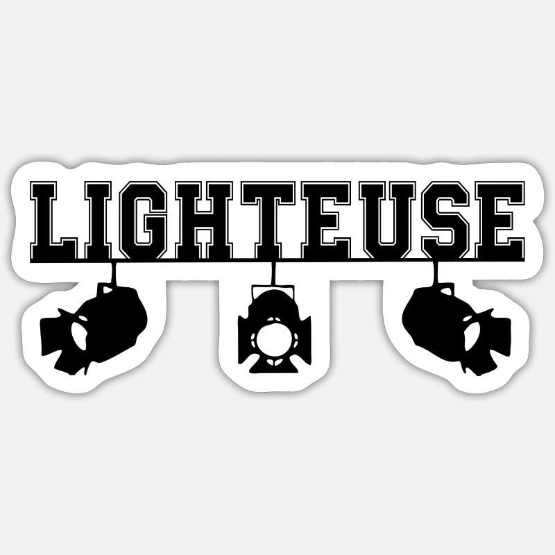 lighteuse - Sticker taille S (10 x 10 cm) - blanc mat