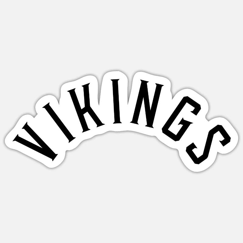 Vikings - Sticker taille S (10 x 10 cm) - blanc mat