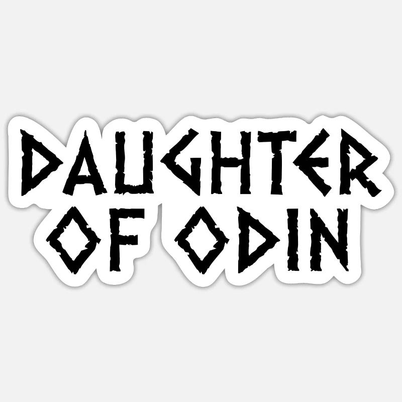 Fille d’Odin - Sticker taille S (10 x 10 cm) - blanc mat