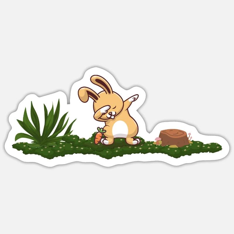 Hare - Sticker size S (10 x 10 cm) - white matte