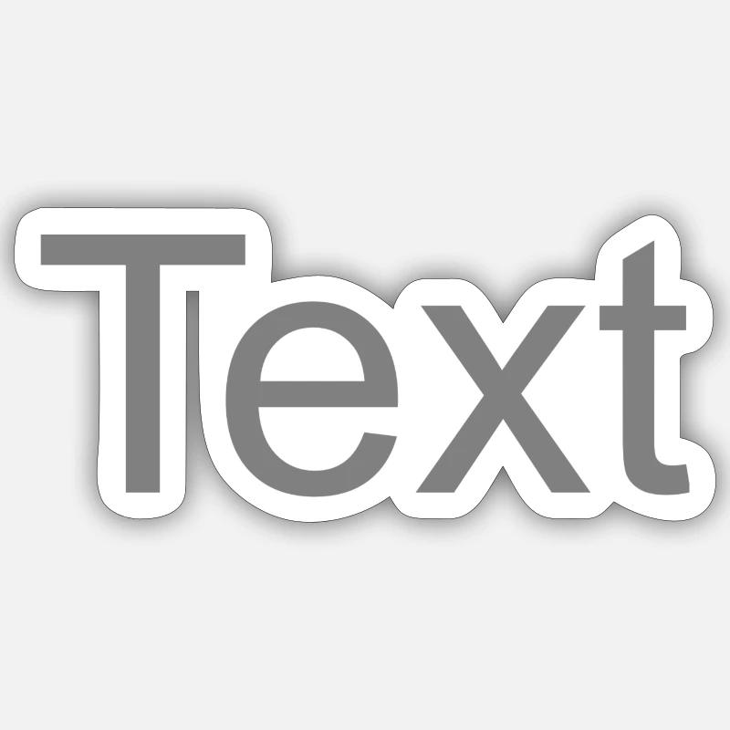 Text Sticker Größe S (10 x 10 cm)